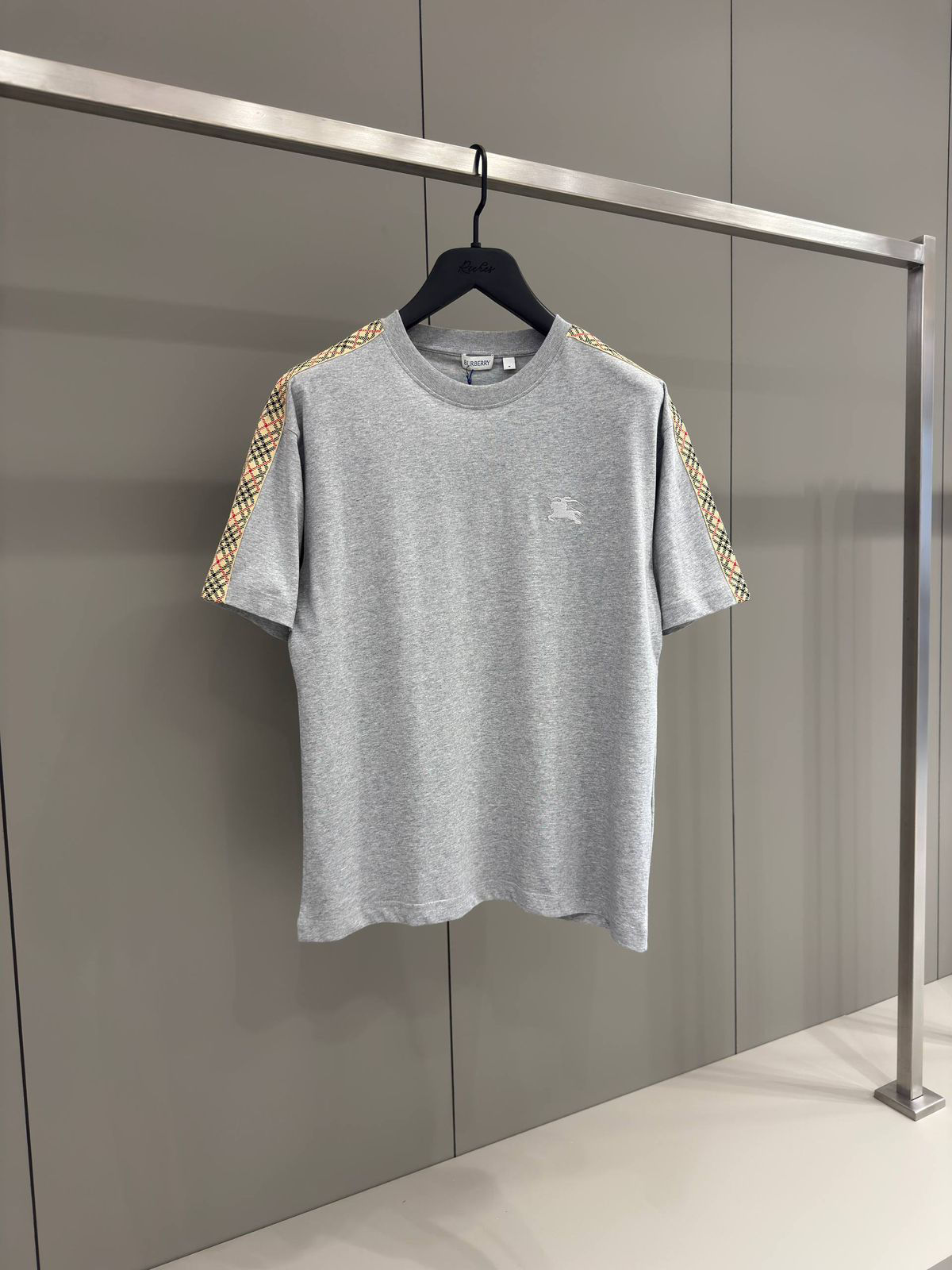 Burberry Check Trim Cotton T-Shirt