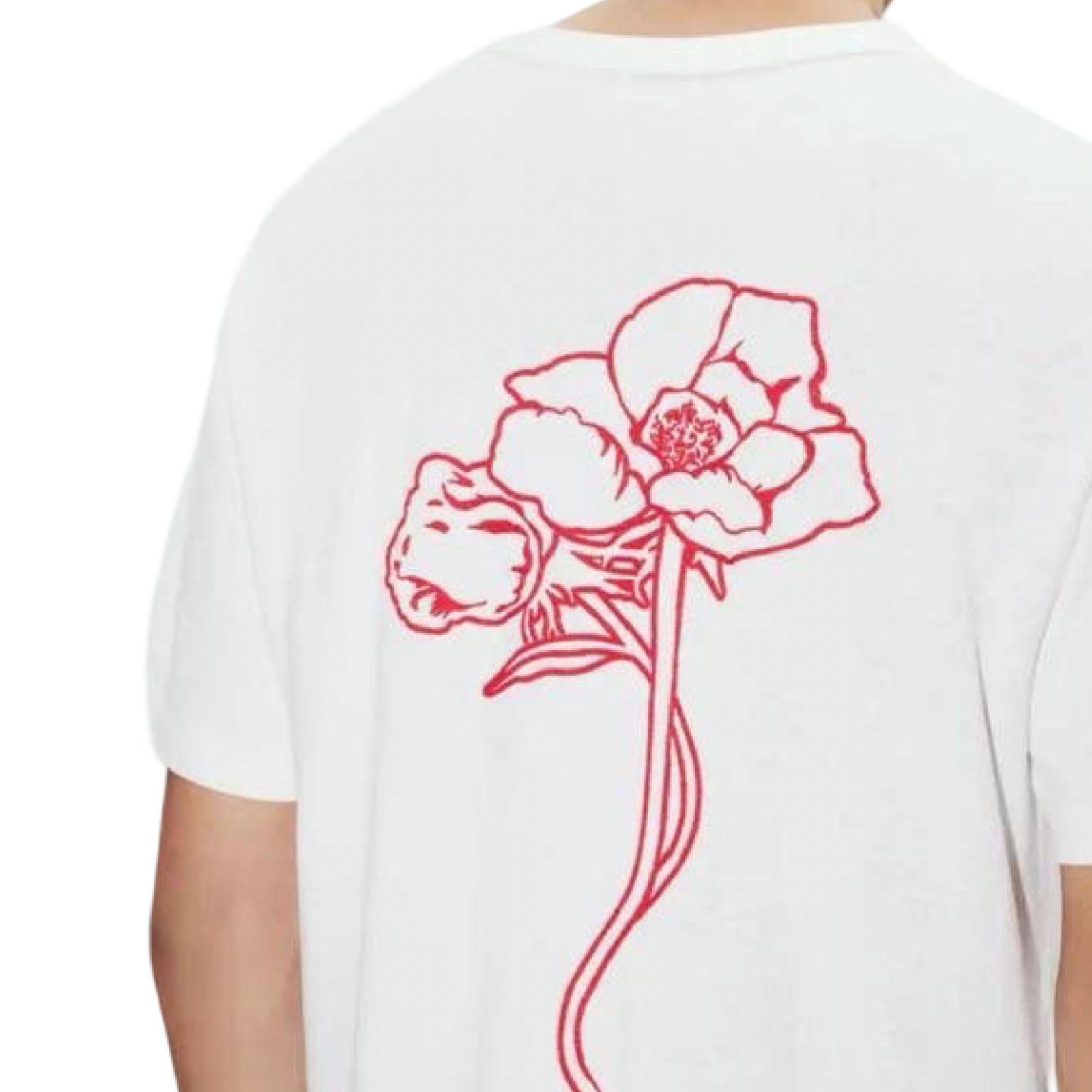 Kenzo Archive Rose Embroidered Outlined T-Shirt