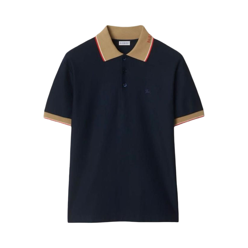 Thumbnail: Burberry Cotton polo shirt with logo collar