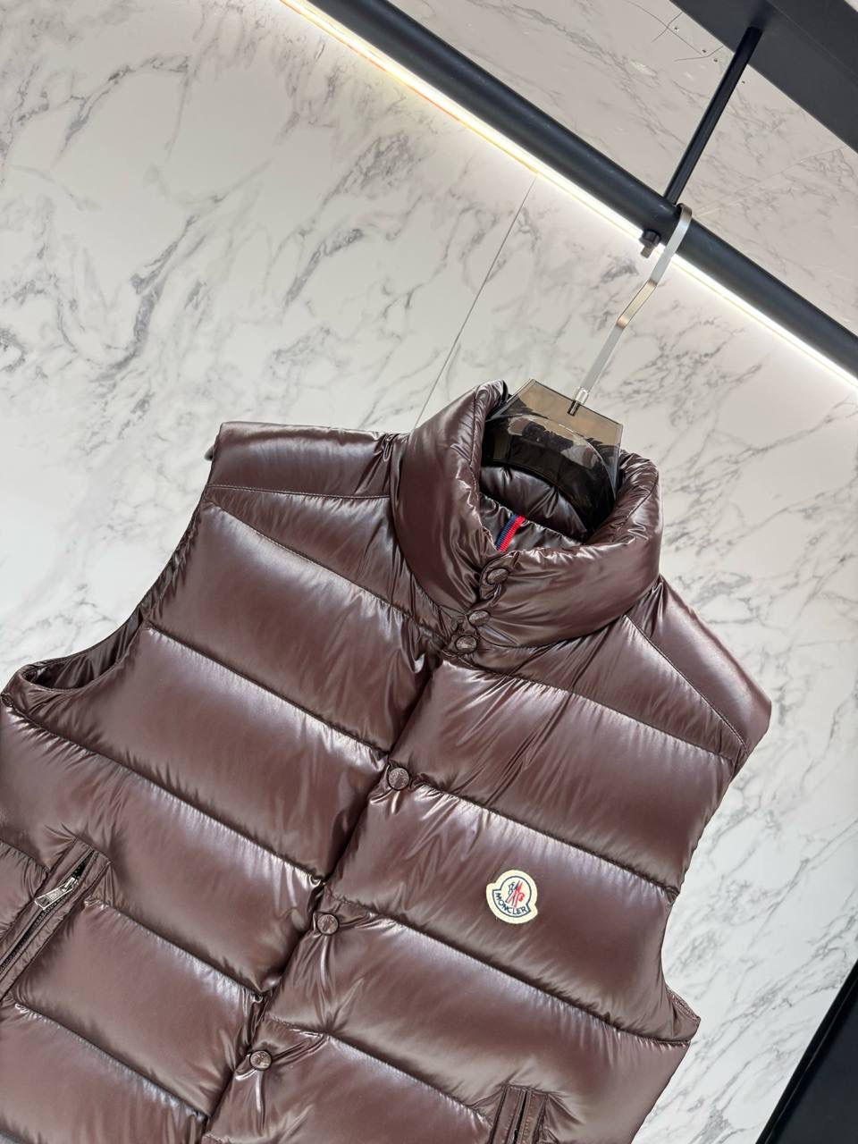 Thumbnail: Moncler Tibb logo-patch padded gilet