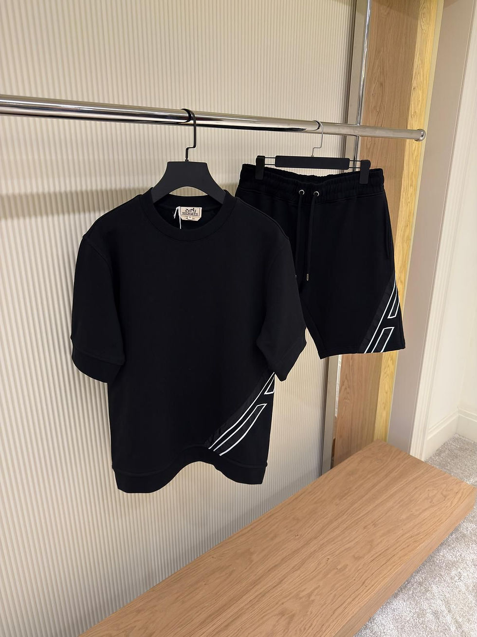 Thumbnail: HERMES Unisex Street Style U-Neck Crop Full Set