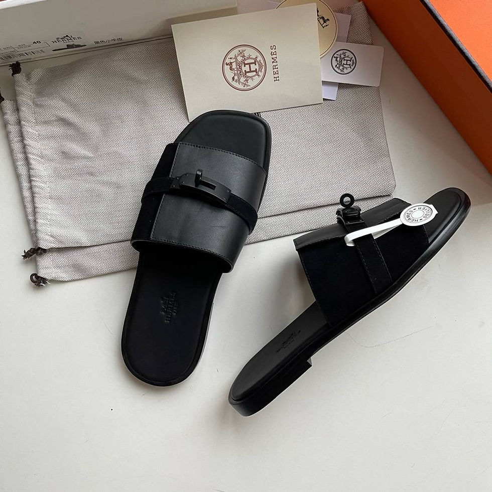 Thumbnail: Hermes plain leather slide