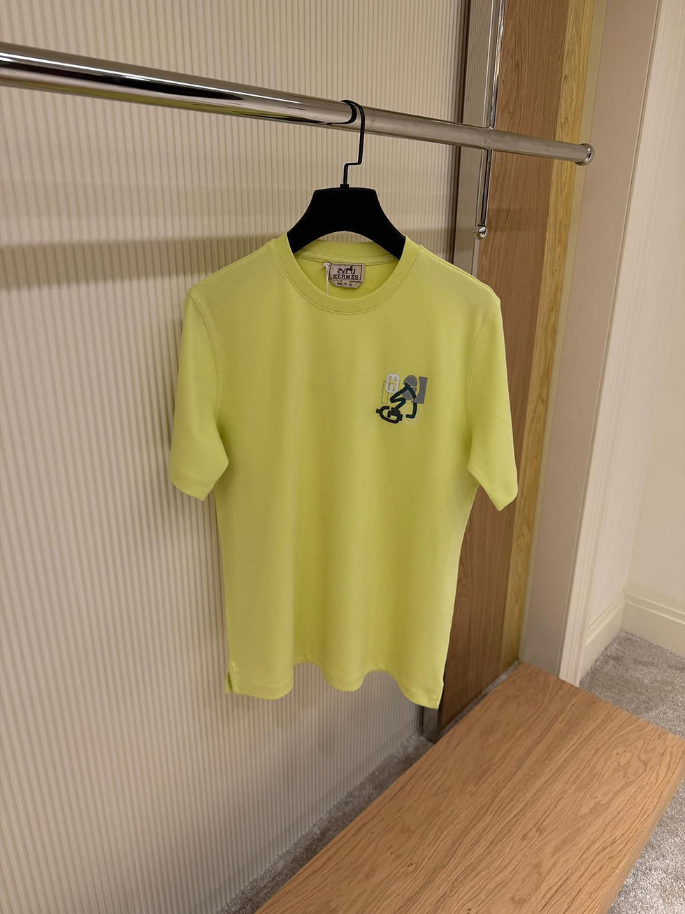 Thumbnail: Hermes T-shirt mini patch cuir « H Puzzle »