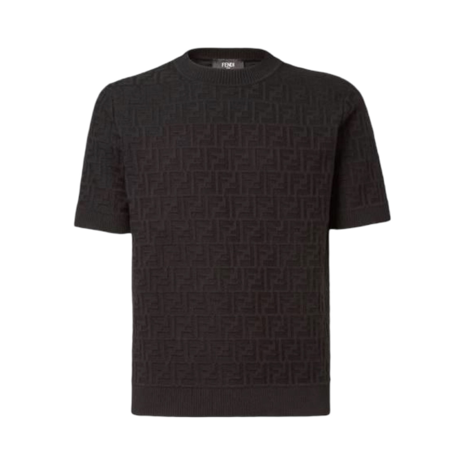 Fendi Pull and Cotton FF Blanc T-Shirt