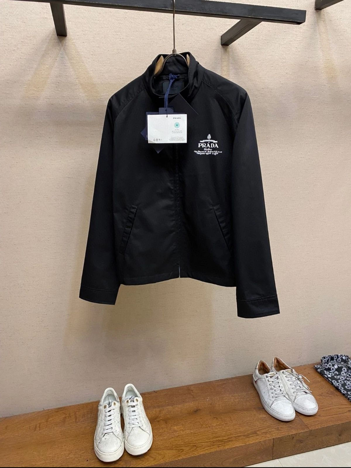 Prada Cotton Blend Blouson Jacket