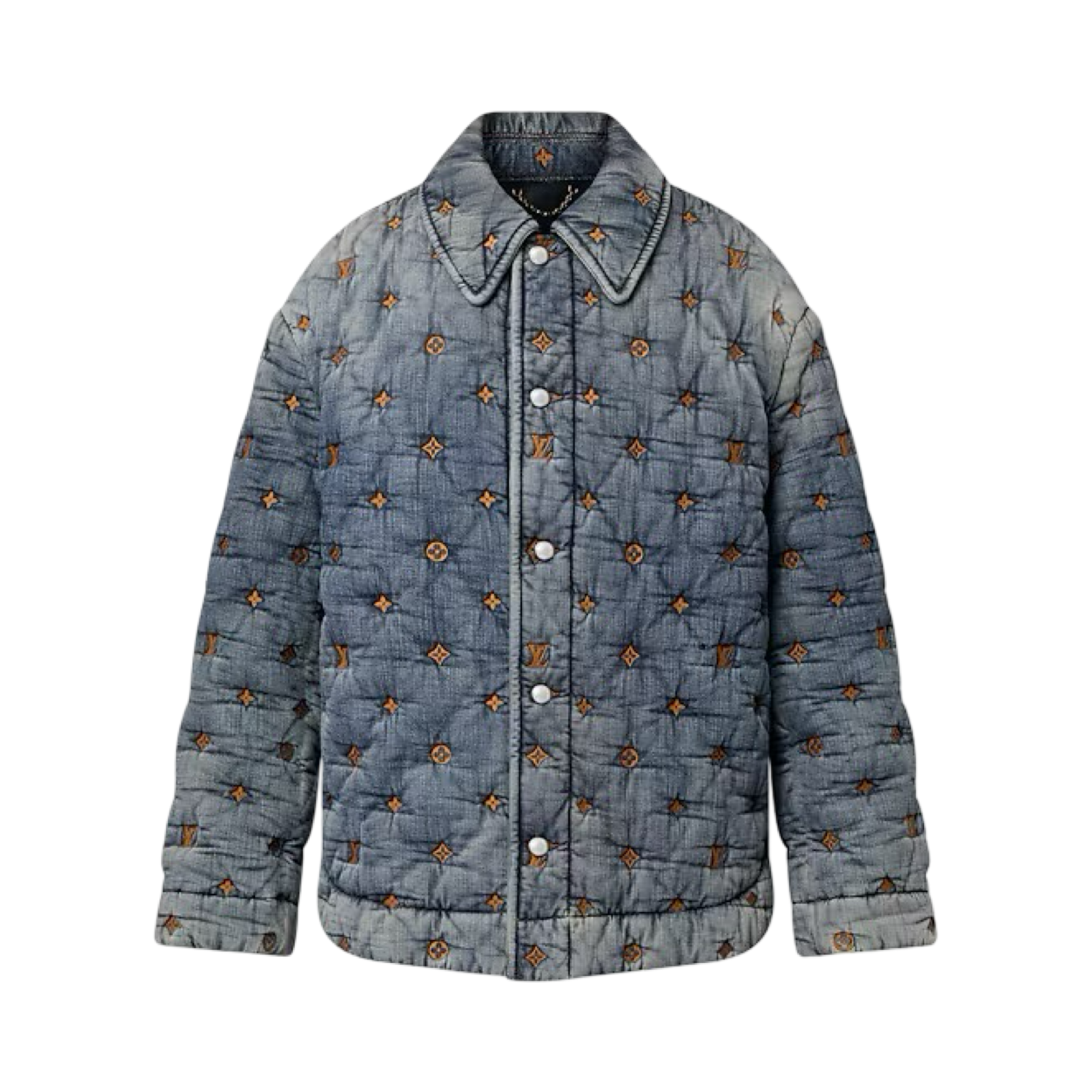 Lv Padded Denim Monogram Overshirt