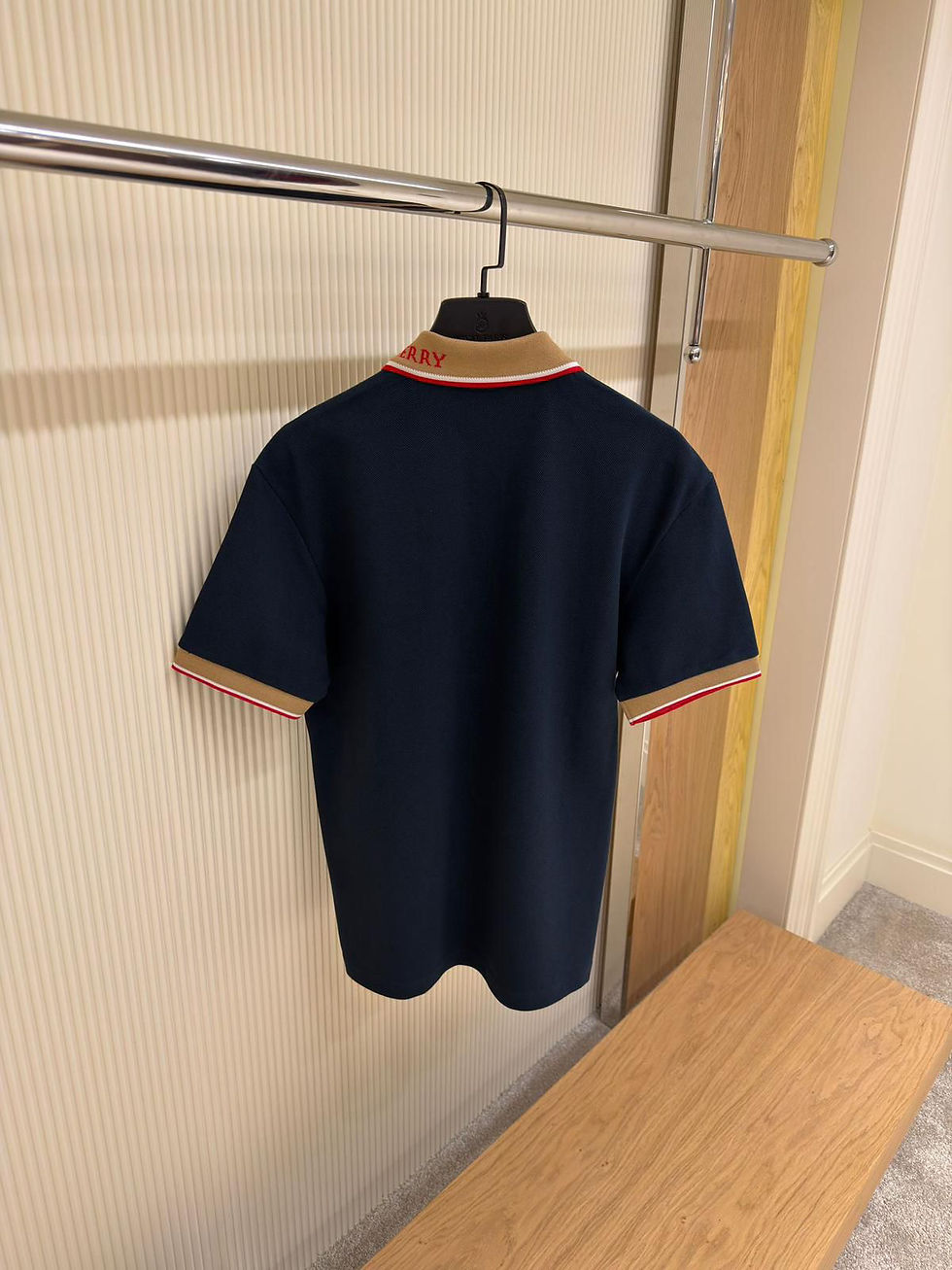 Thumbnail: Burberry Cotton polo shirt with logo collar