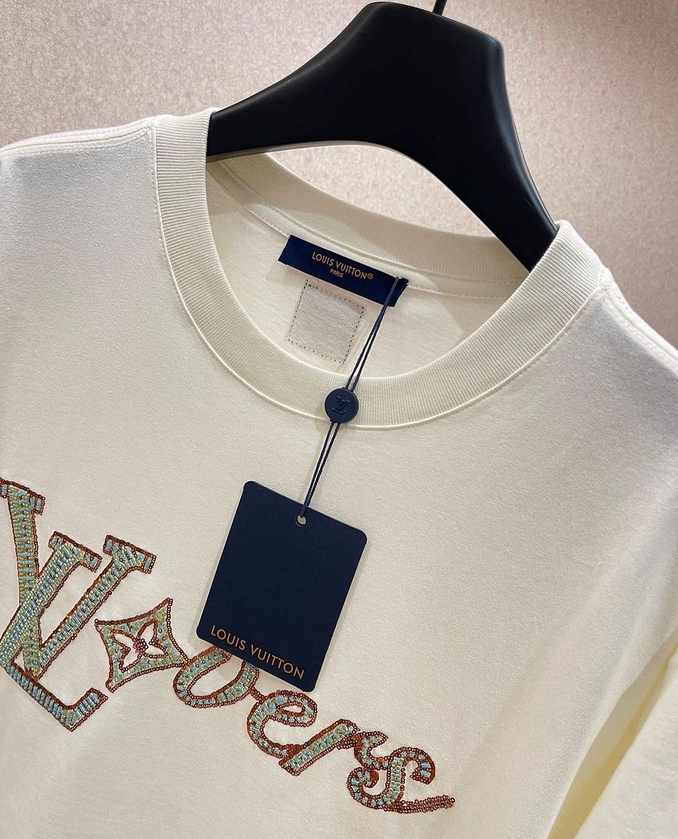 Thumbnail: Lv Embroidered Short-Sleeved T-Shirt