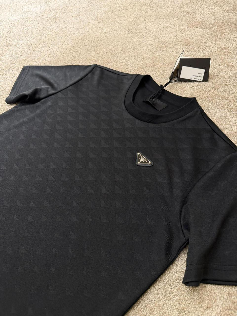 Thumbnail: Prada Black Re-nylon And Jersey T-shirt