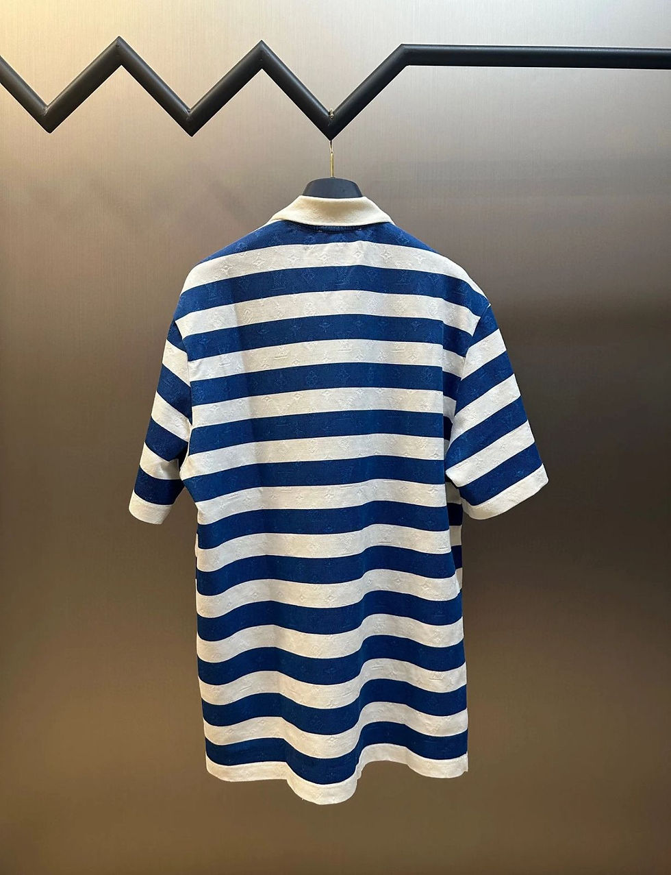 Thumbnail: Lv Monogram Striped Polo Shirt