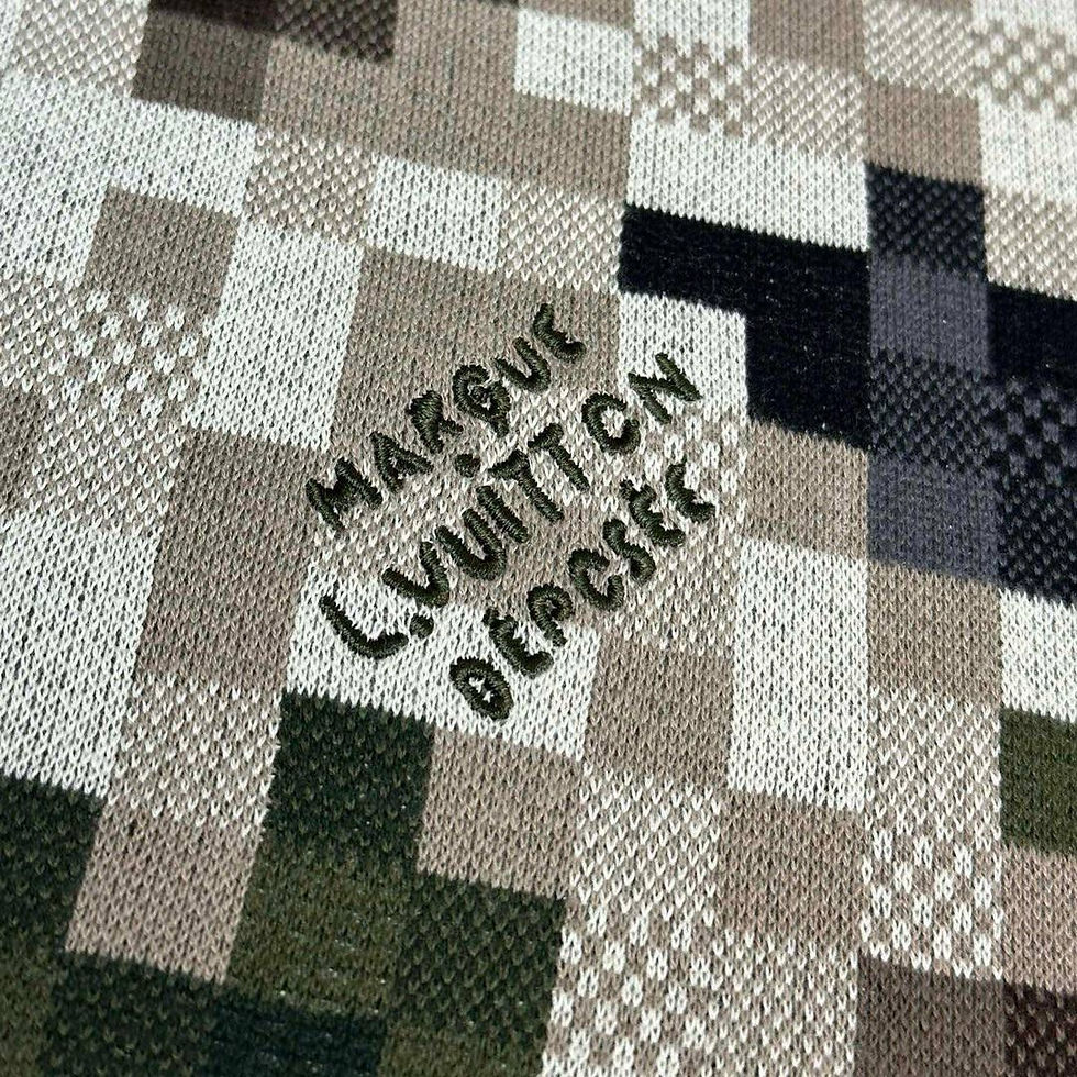 Thumbnail: Lv Damier Cotton Jacquard Pullover