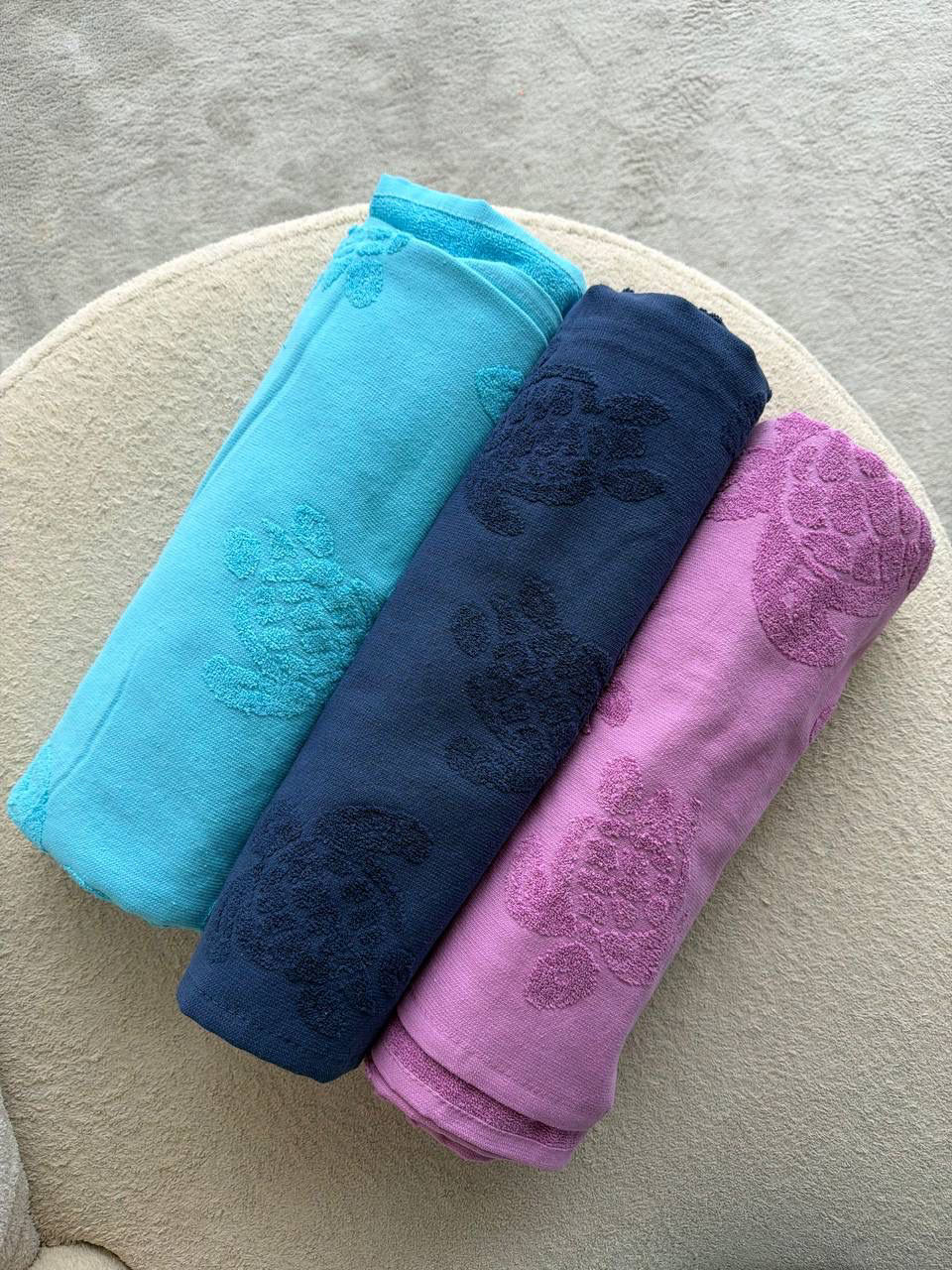 Thumbnail: Vilebrequin BEACH TOWEL IN ORGANIC COTTON TURTLES JACQUARD