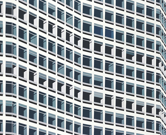 Alpha Tower, 124x102cm, Acrylic on Board, Elliott Packham