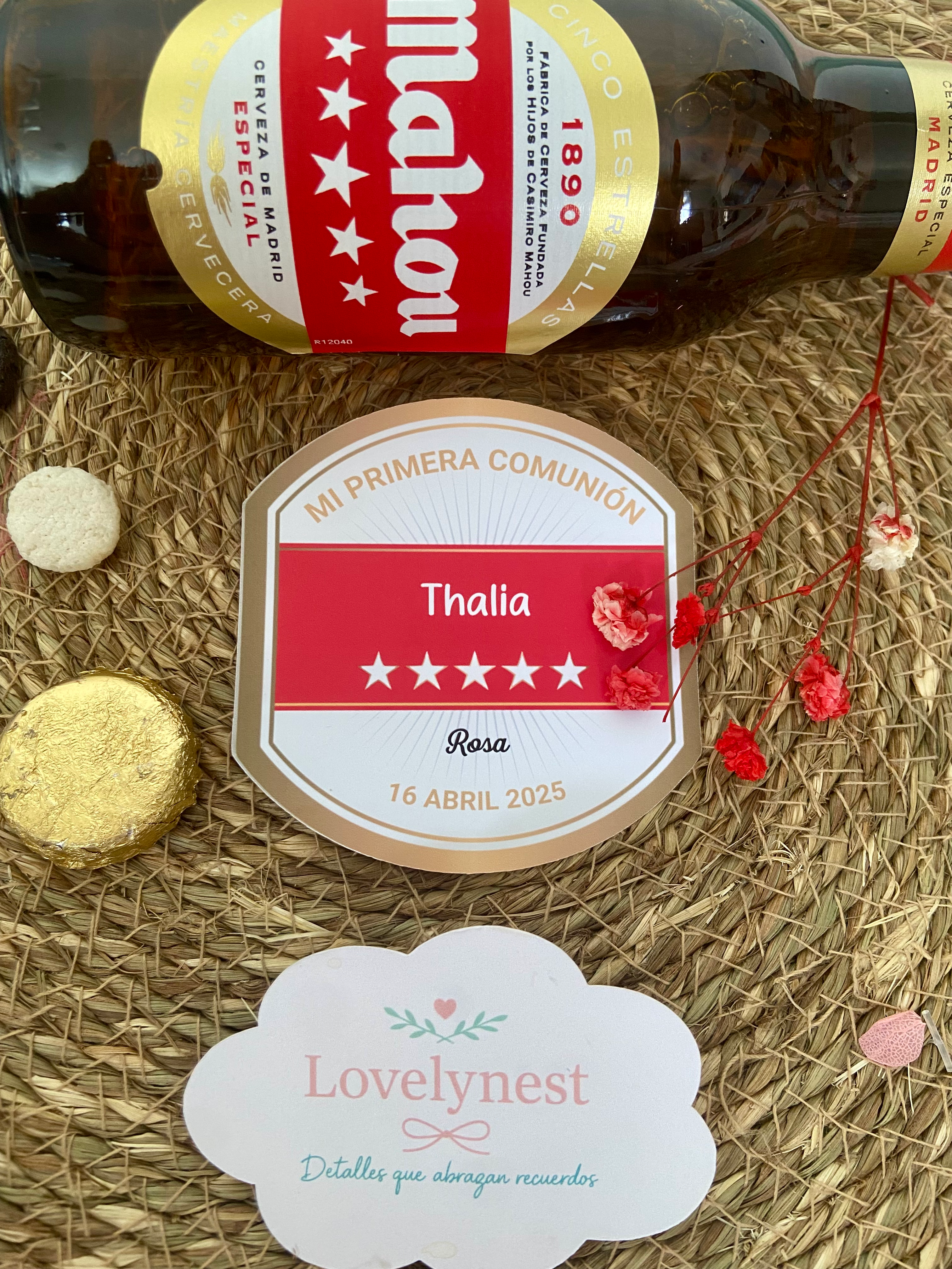 Etiquetas Personalizadas Cervezas Mahou Comunión