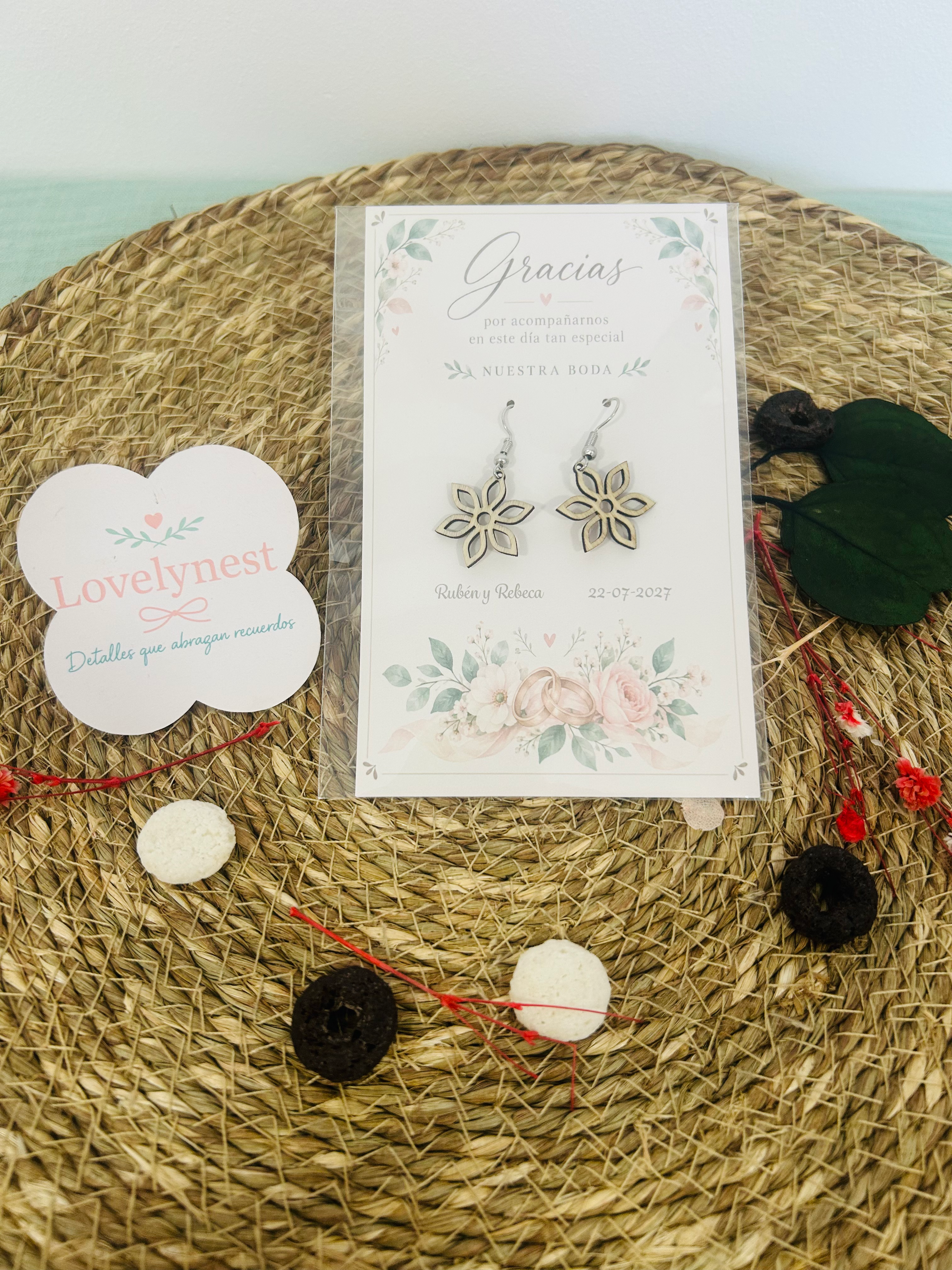 Pendientes de Madera Boda