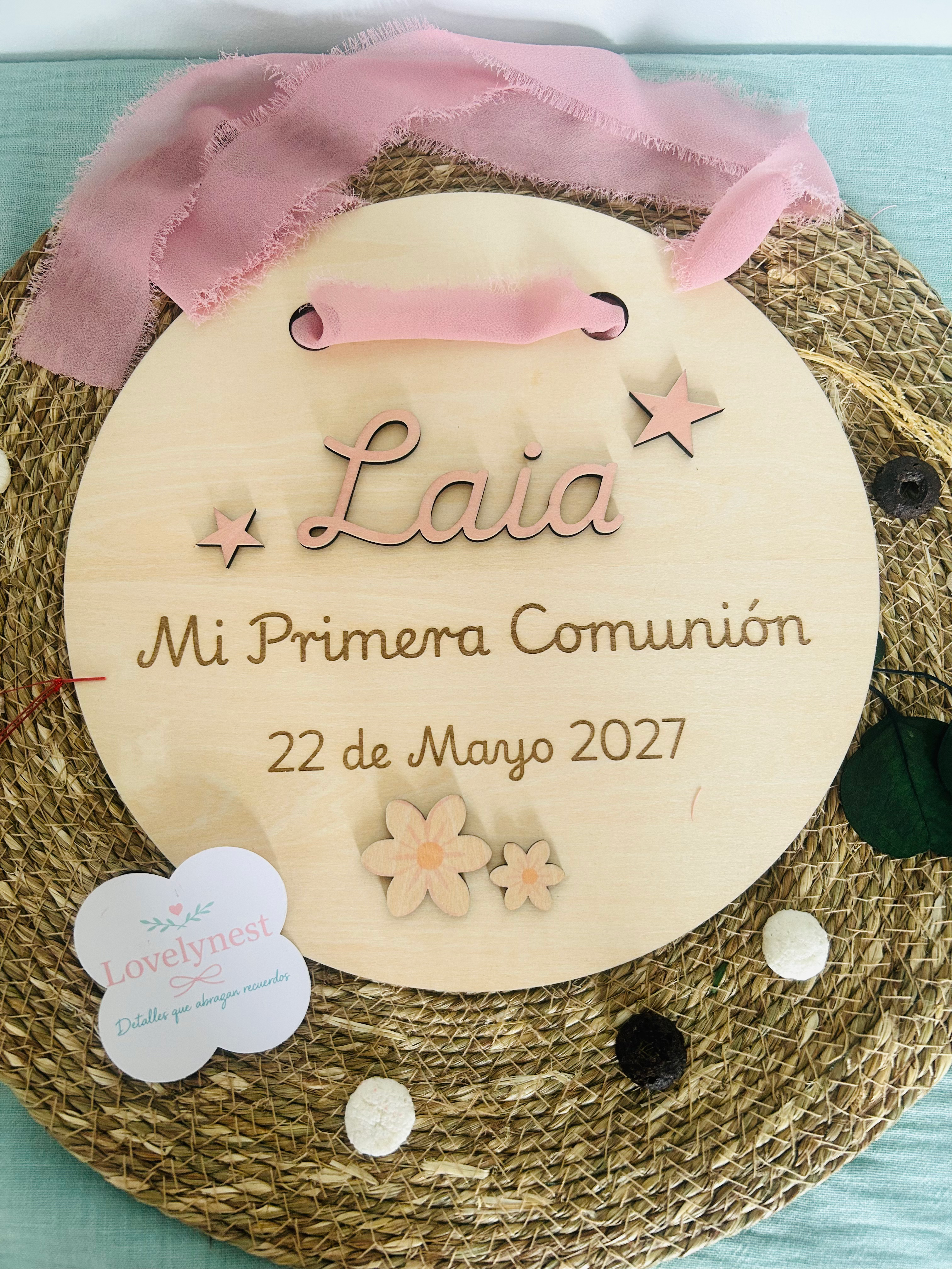 Placa de Silla Comunión Personalizada