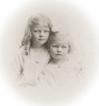 Sisters, Vintage Photo