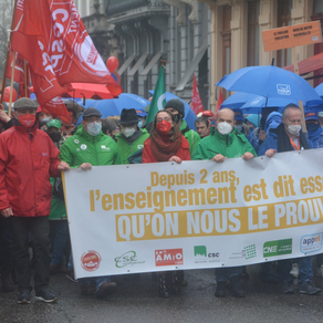 Grève dans l’enseignement francophone et rassemblement combatif de plus de 10.000 personnes