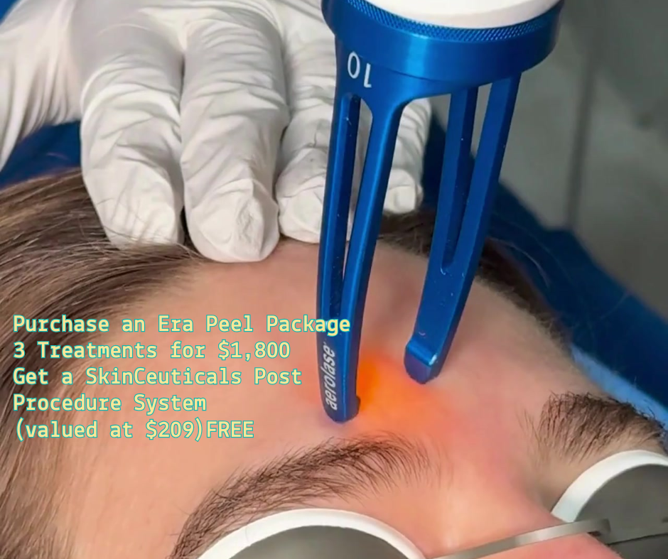 Era Peel Package 3 Treatments for $1,800 Get a SkinCeuticals Post Procedure System (valued