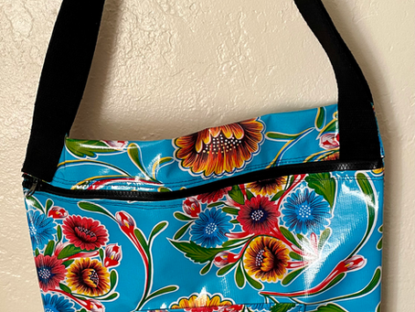 Cute new blue tote, just made today.
