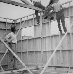 San Sabba, building progress of the Orthodox church 1951