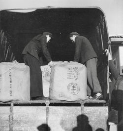 San Sabba, clothing bales from WCC in America 1950-51