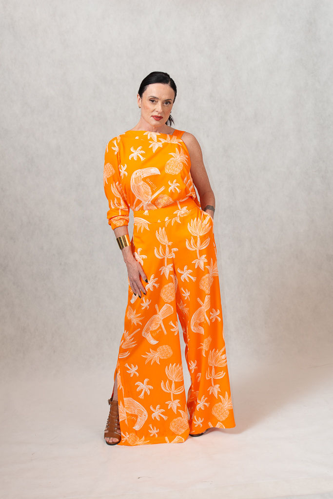 Miniatura: Blusa entardecer fundo laranja