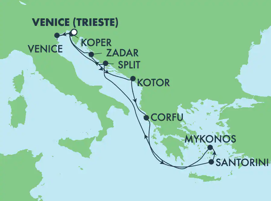 Norwegian PEARL! Les couleurs de l'Italie, Mer Adriatique & Îles Grecques