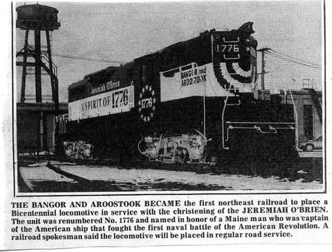 Train named Jeremiah O'Brien