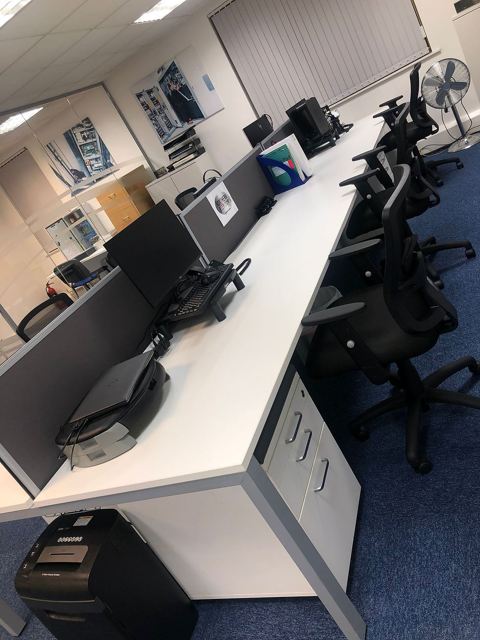 Close-up view of a neat workspace