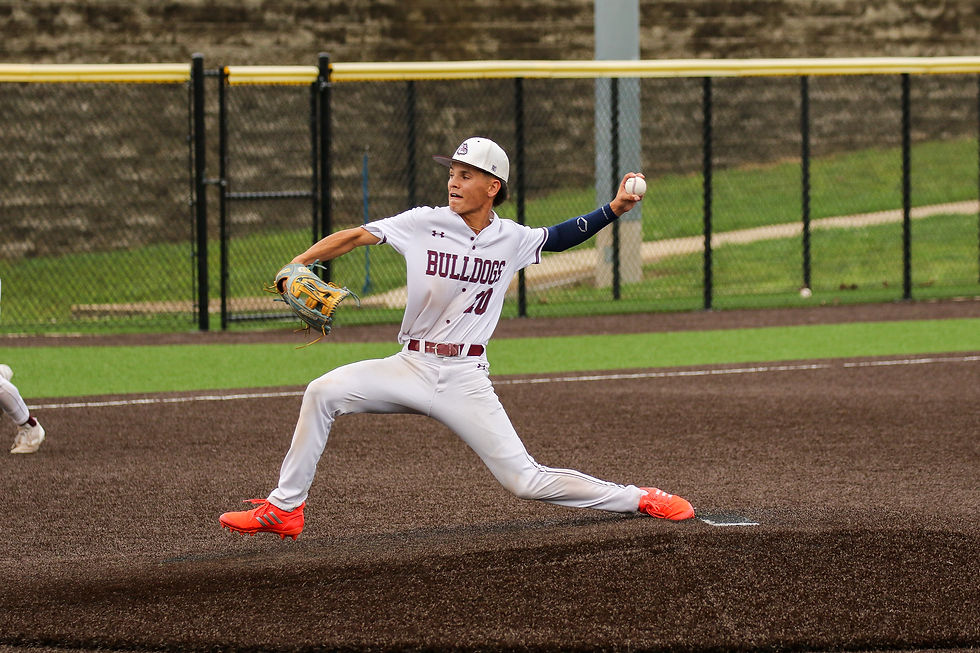 Senior Ruger Covey threw a 3 hit shut-out over 6 innings to get the opening round win. Photo courtesy of Chris Auckley)