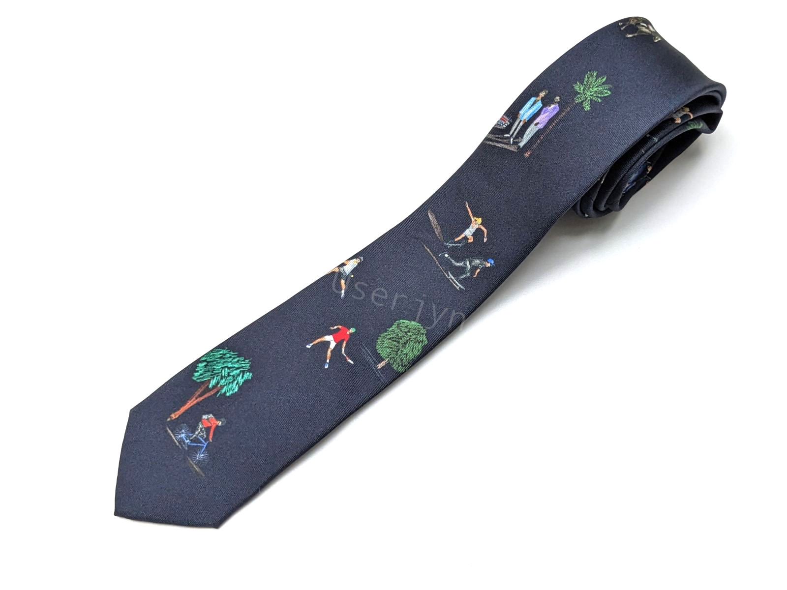 Paul Smith Men's London Park Silk Navy Narrow Tie Made in Italy BNWT | £110