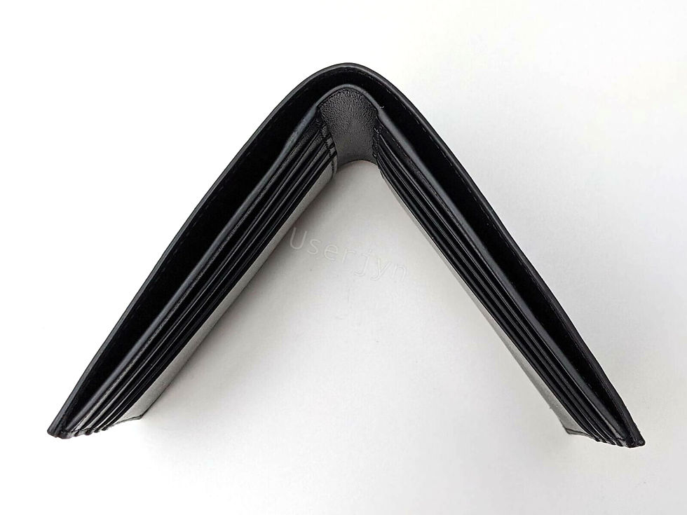 縮圖：Black bi-fold wallet