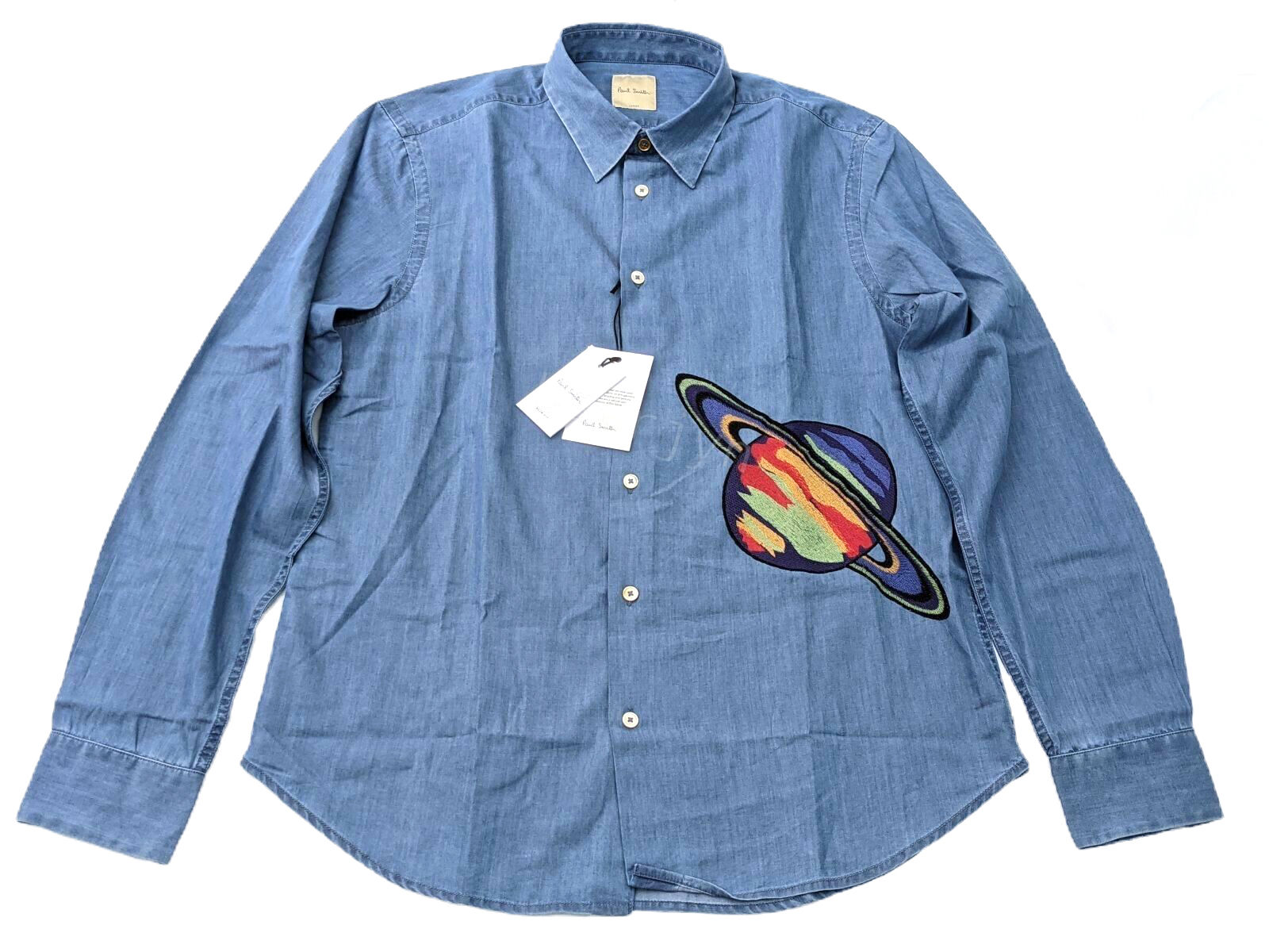 Paul Smith Men's Mainline Explorer Planet Denim Shirt Size L BNWT | £300