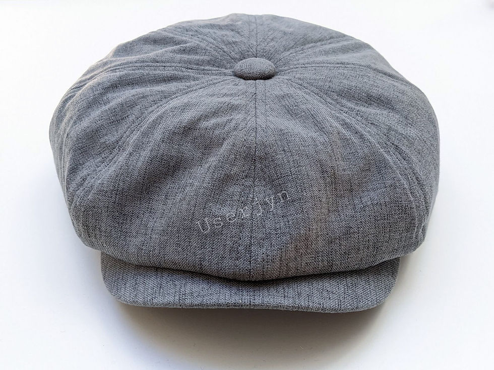 Paul Smith grey linen baker boy flat cap