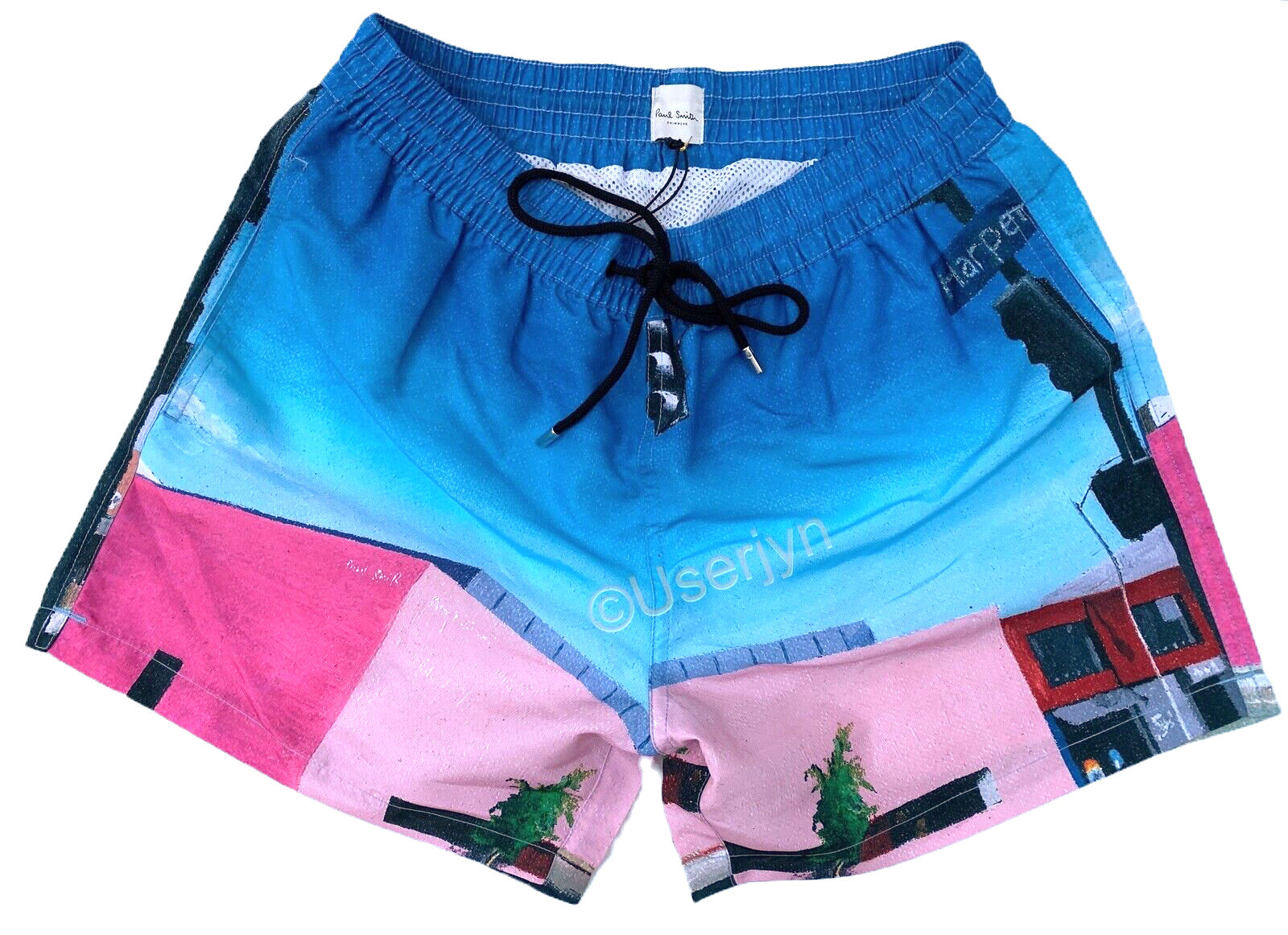 Paul Smith Men's Mini LA Shop Print Swim Shorts Size S BNWT | £120
