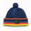 Thumbnail: Paul Smith Men's Artist Stripe Navy Cable Knit Beanie Hat