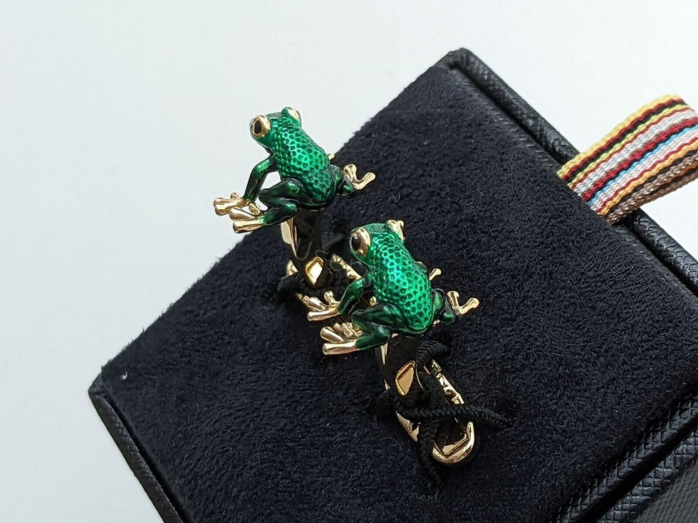 Thumbnail: Paul Smith Cufflinks - BNWT Green & Gold Frog Cufflinks RRP: £110 RARE