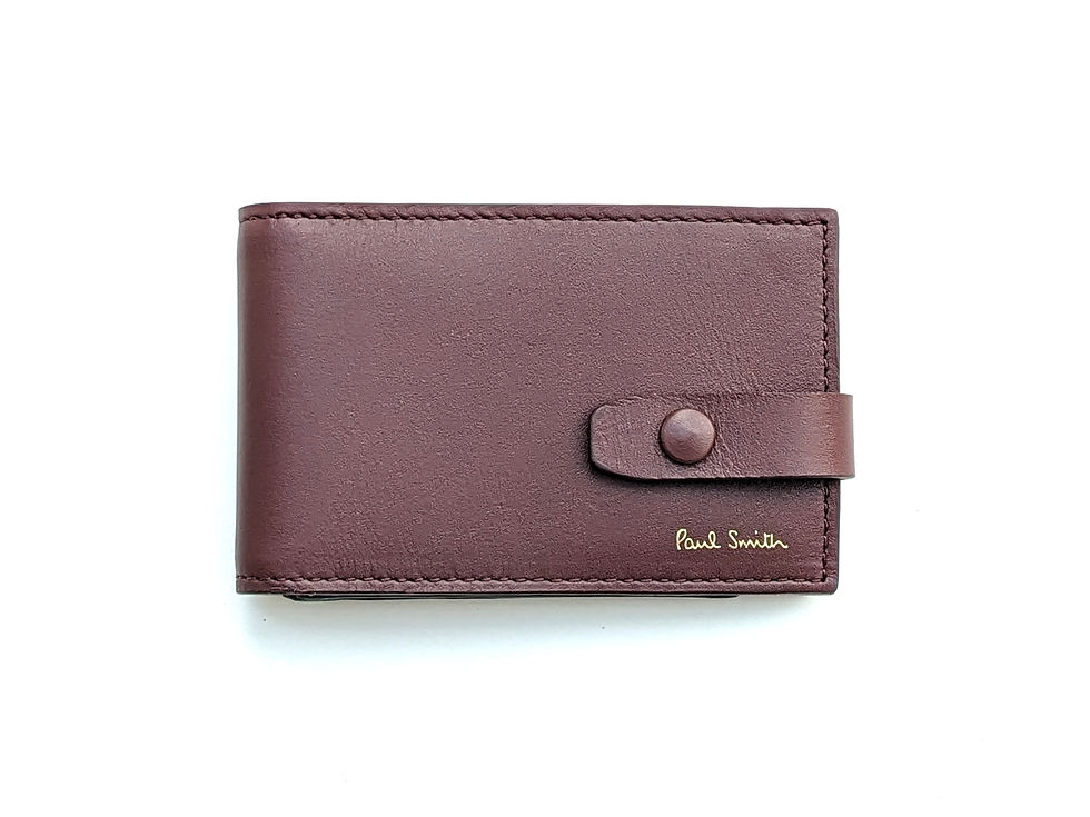 Thumbnail: Paul Smith Signature Multi Stripe Interior Brown Credit Card Wallet RRP: £220