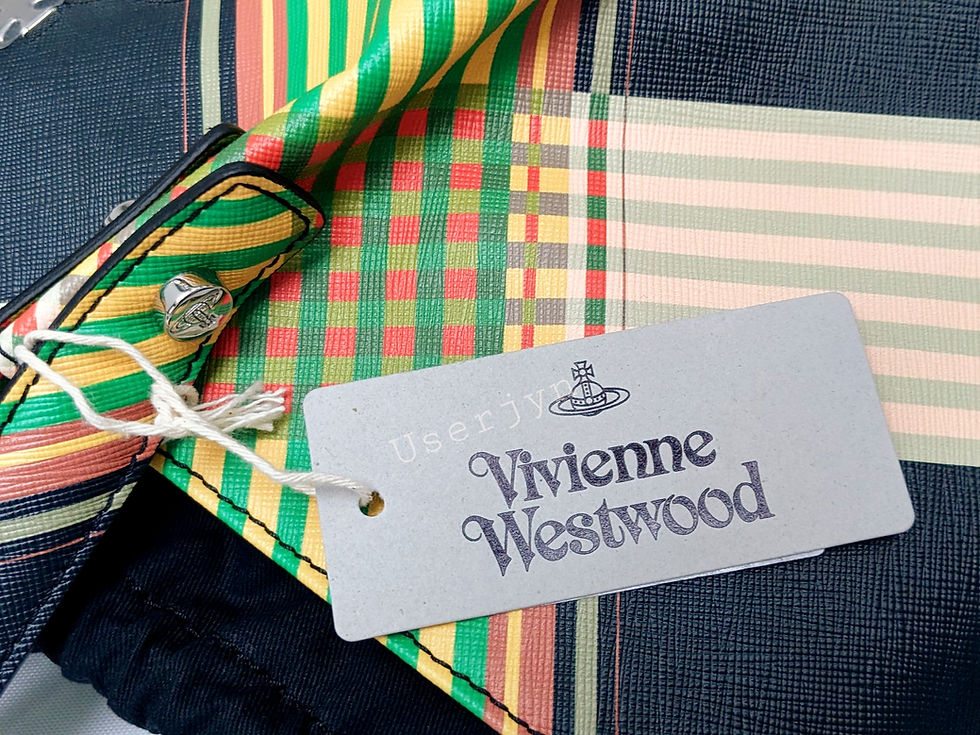 Thumbnail: Vivienne Westwood bag with tag, Vivienne Westwood. Vivienne Westwood BNWT Combat Tartan Orb Vegan Leather Tina Tote Bag