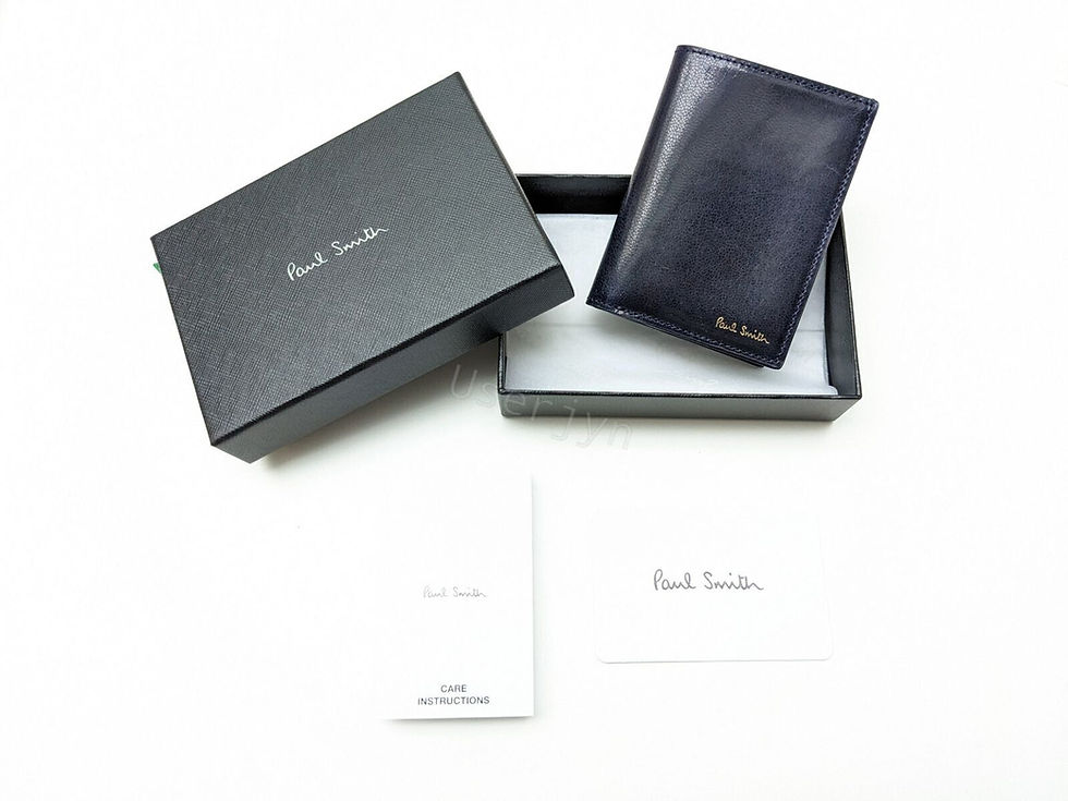 Thumbnail: Paul Smith Signature Stripe Trim Navy Card Holder Wallet