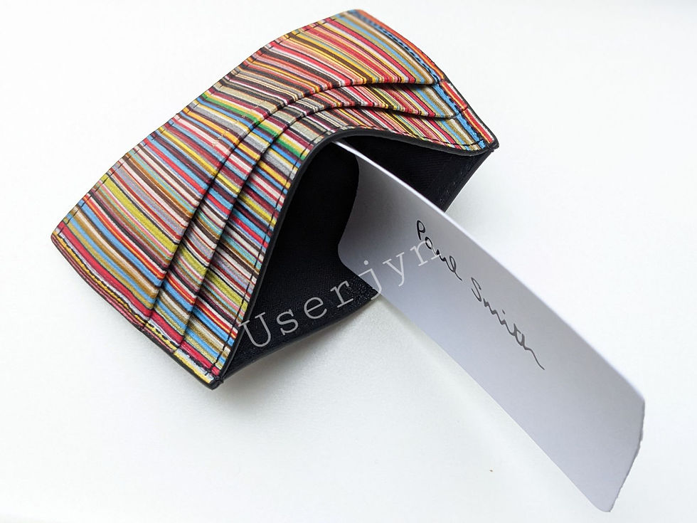 Thumbnail: Paul Smith Signature & Artist Stripe Card Holder Wallet & Socks Set Gift Box inner view