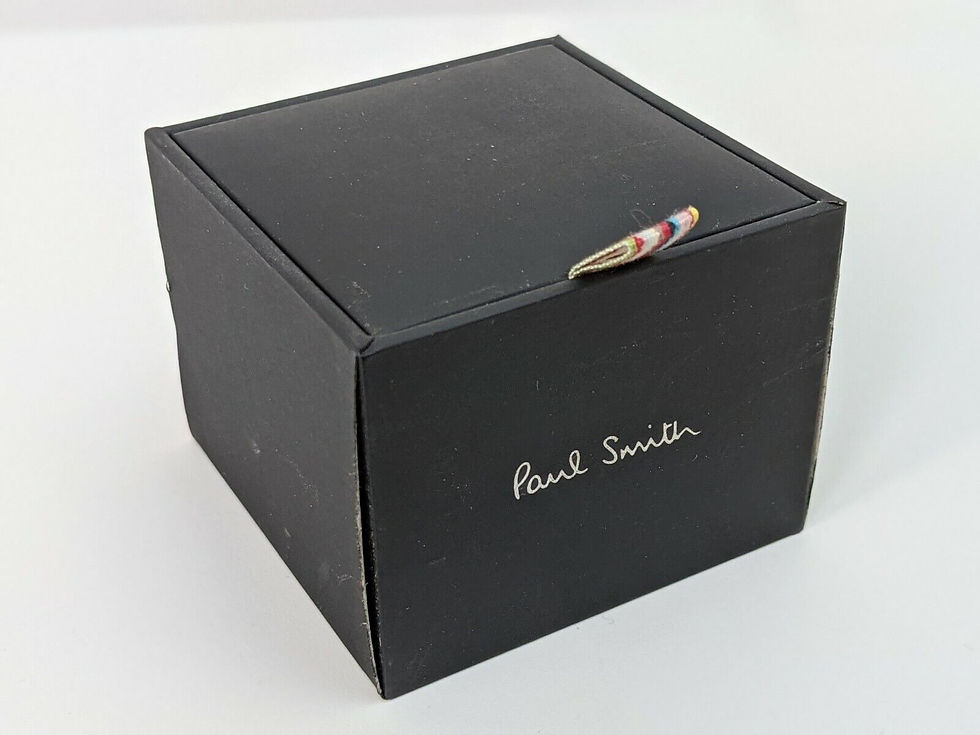 縮圖：Paul Smith Spin Rotate Grey Signature Multi Stripe Logo Cufflinks boxed