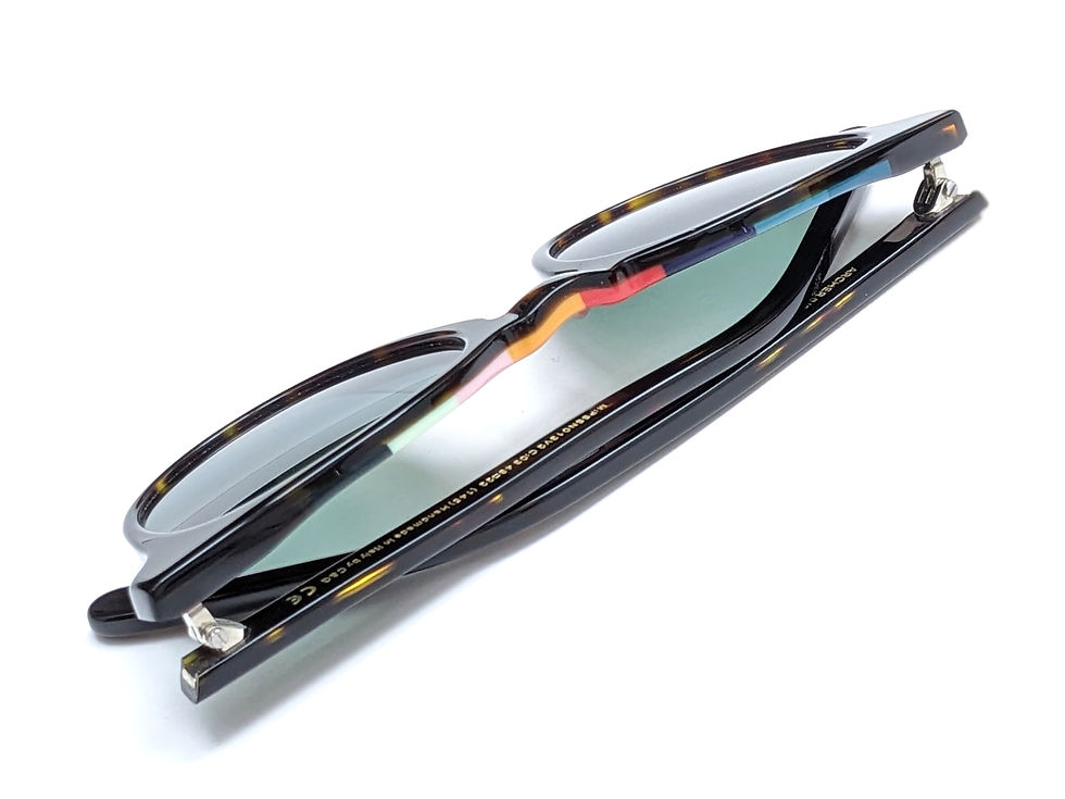 縮圖：Paul Smith swirl pattern detail on folded sunglass arms