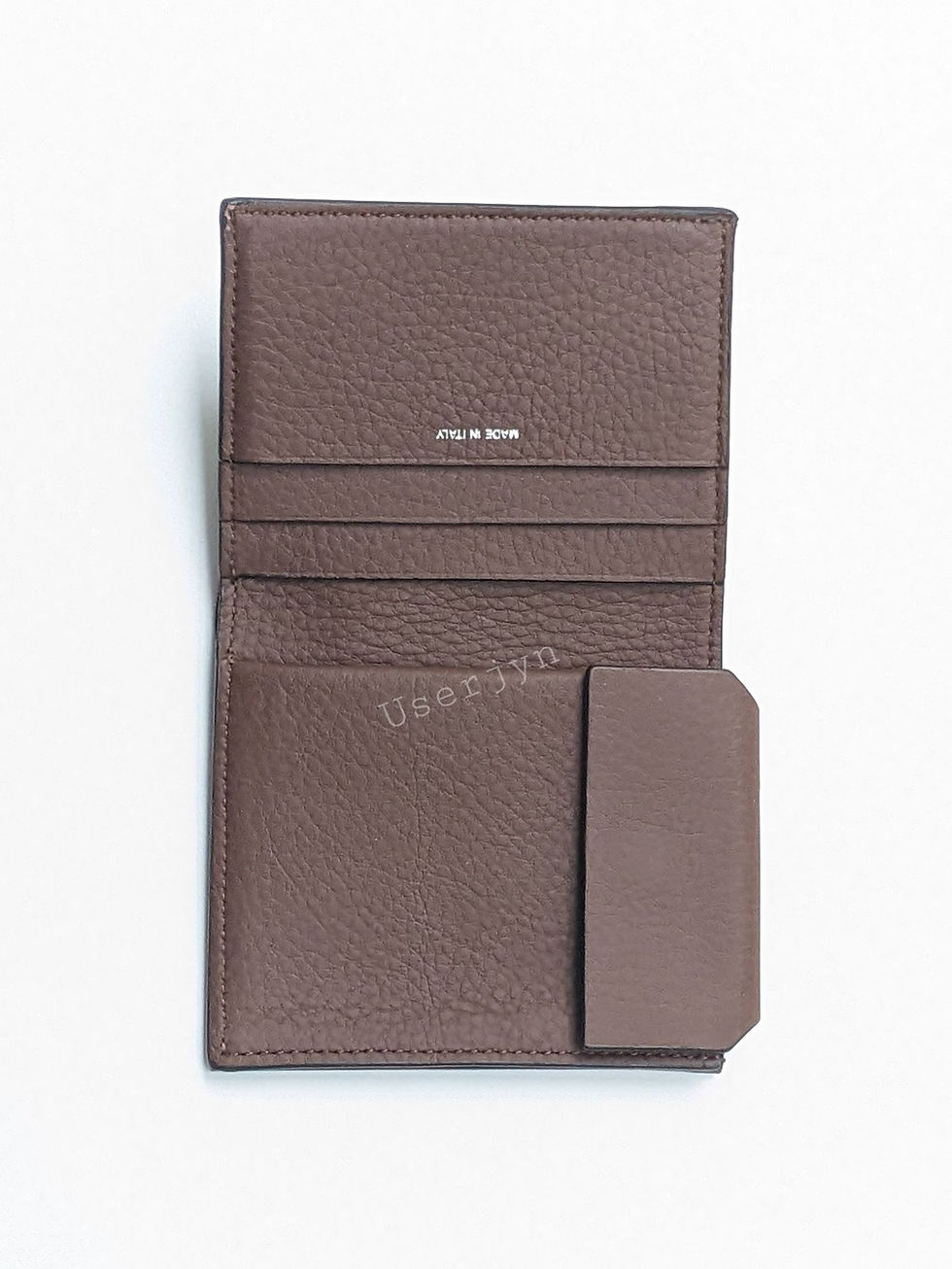 縮圖：Open tan leather Paul Smith wallet, interior view, 'Made in Spain'. 