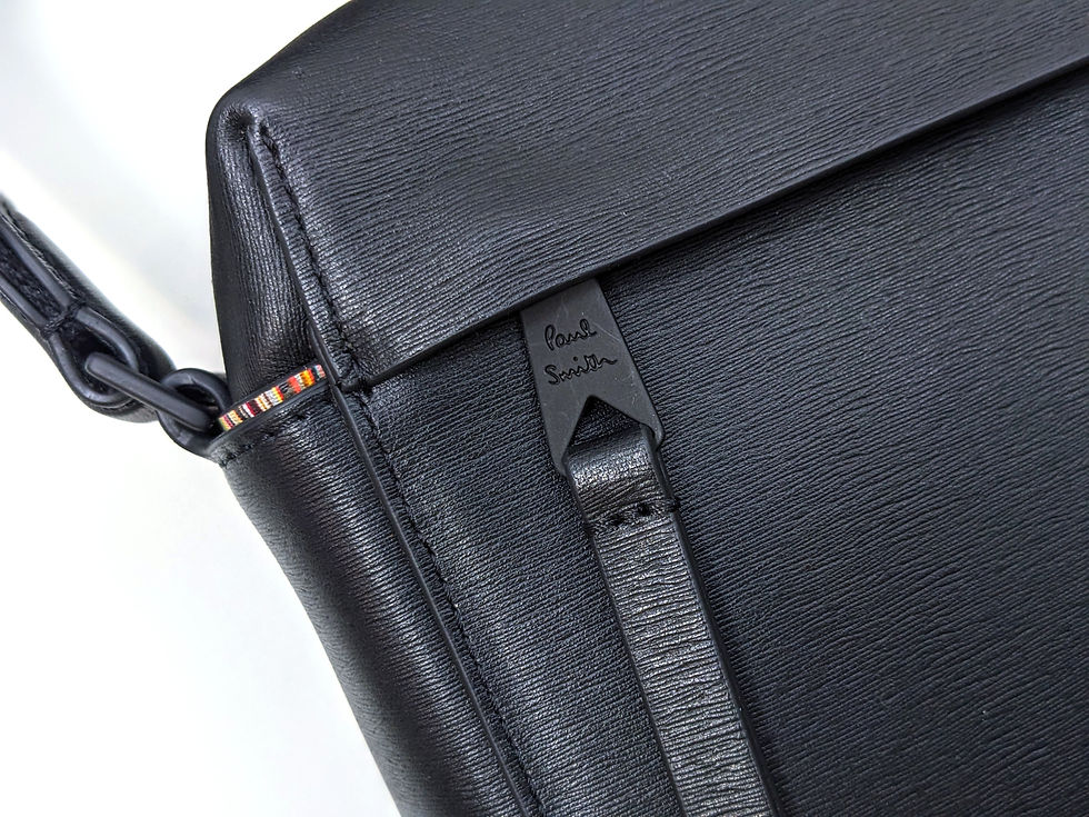 Thumbnail: Paul Smith Men's Signature Stripe Trim City Embossed Leather Camera Bag £450