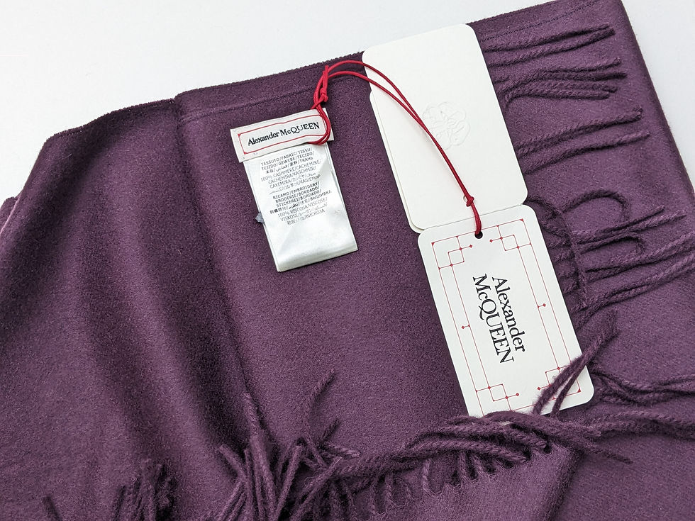 Thumbnail: Alexander McQueen Large Cashmere Scarf Nightshade BNWT Made In Italy | RRP: £770