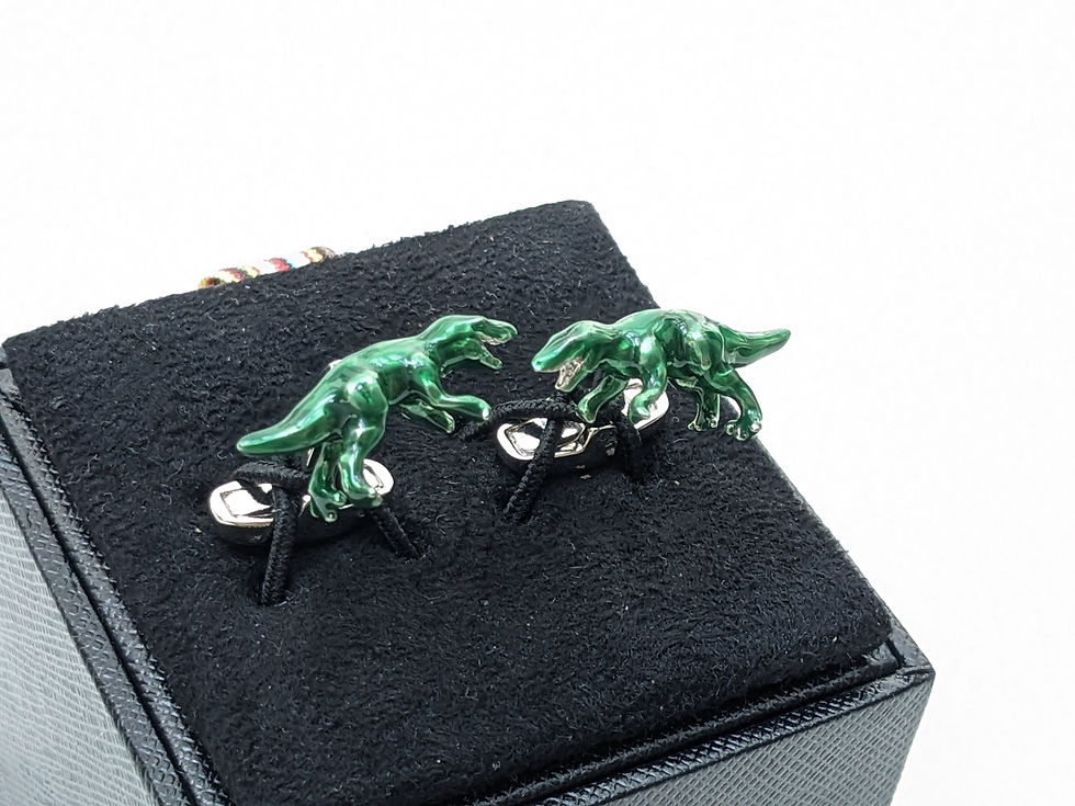 Thumbnail: Paul Smith Men's Green Dino Dinosaur Cufflinks BNWT RRP: £130