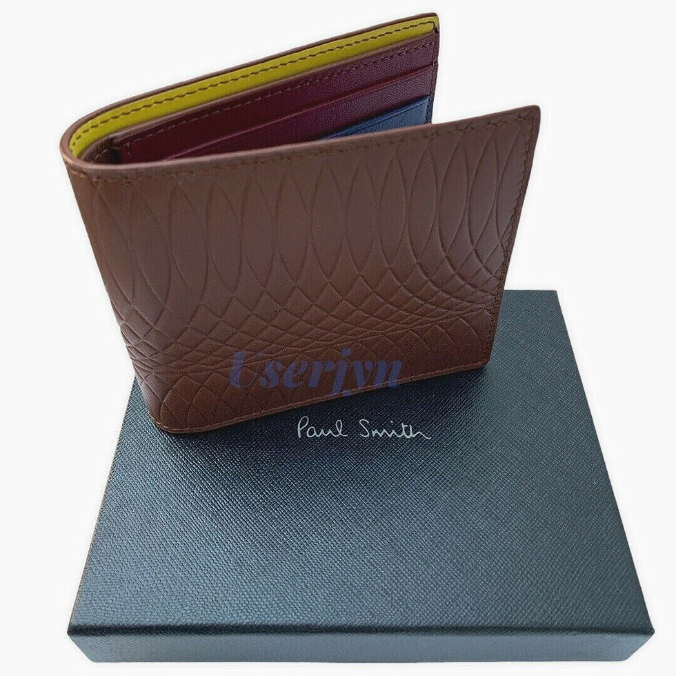 Thumbnail: Paul Smith Men's NO.9  Multi-coloured Interior Leather Wallet top view