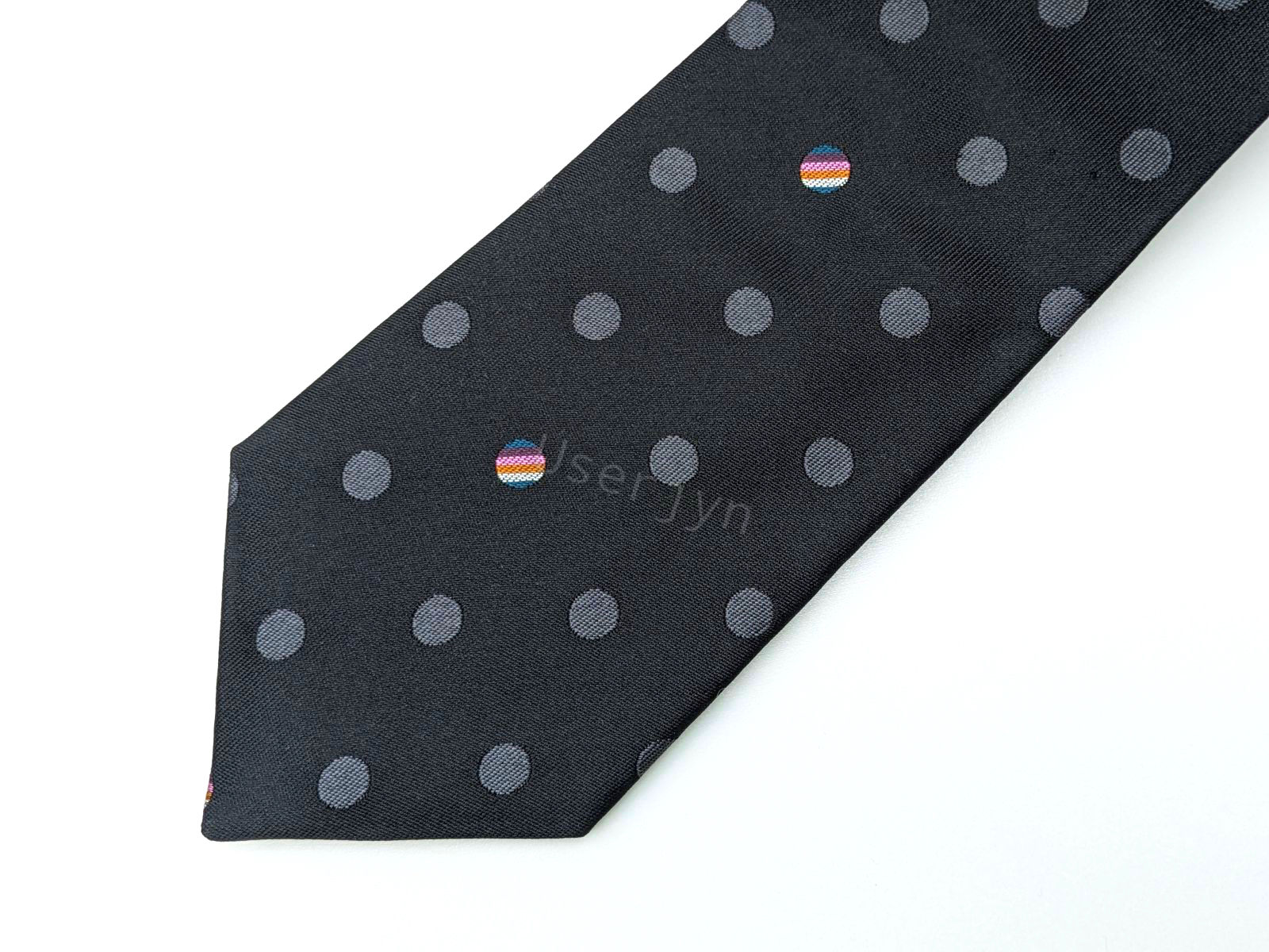 Paul Smith Men's Artist Stripe Polka Dot Silk Tie Made in England BNWT | £120